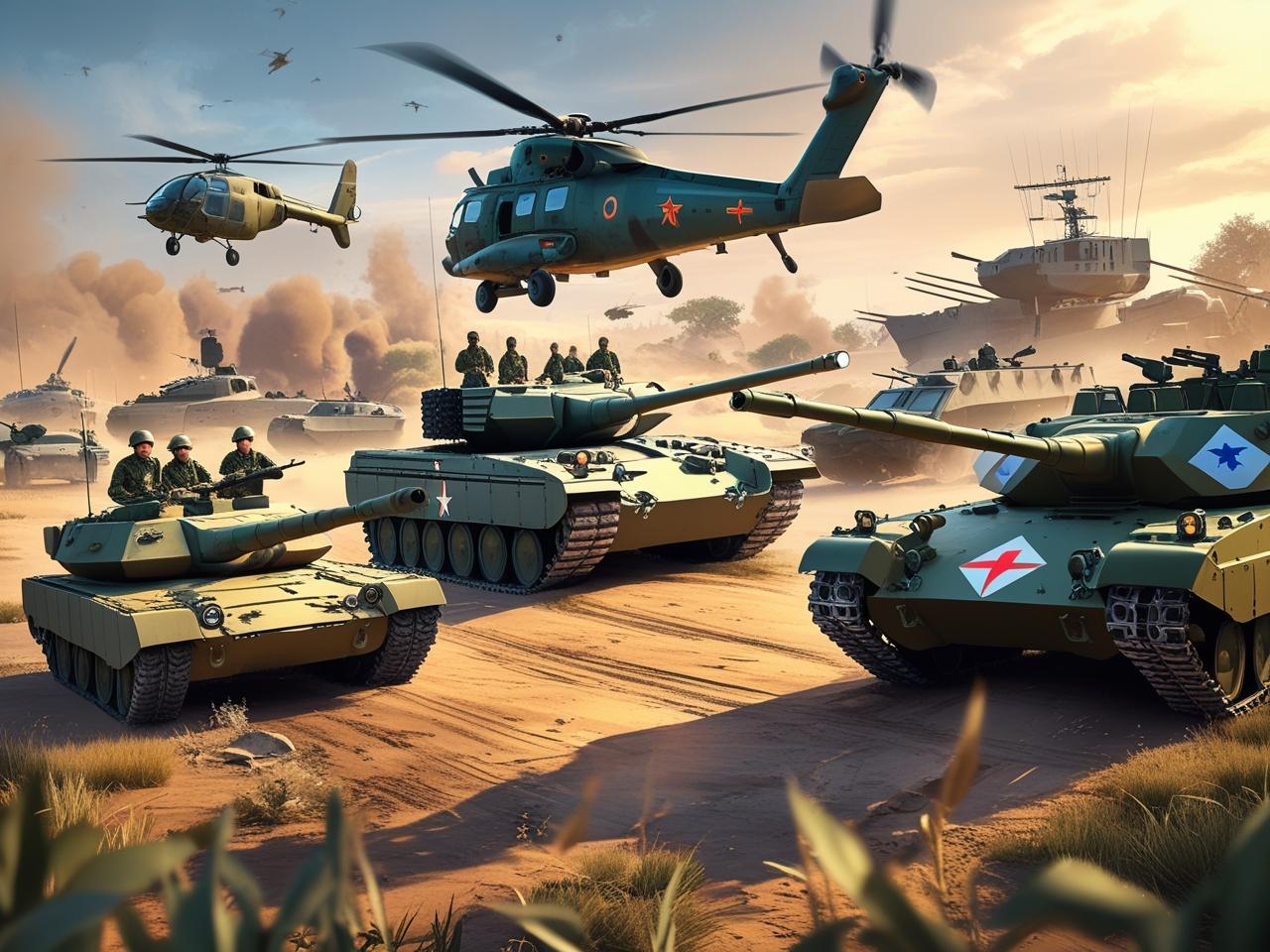 Military Vehicles Driving