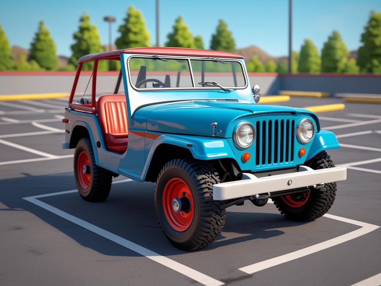 Classic Jeep Car Parking