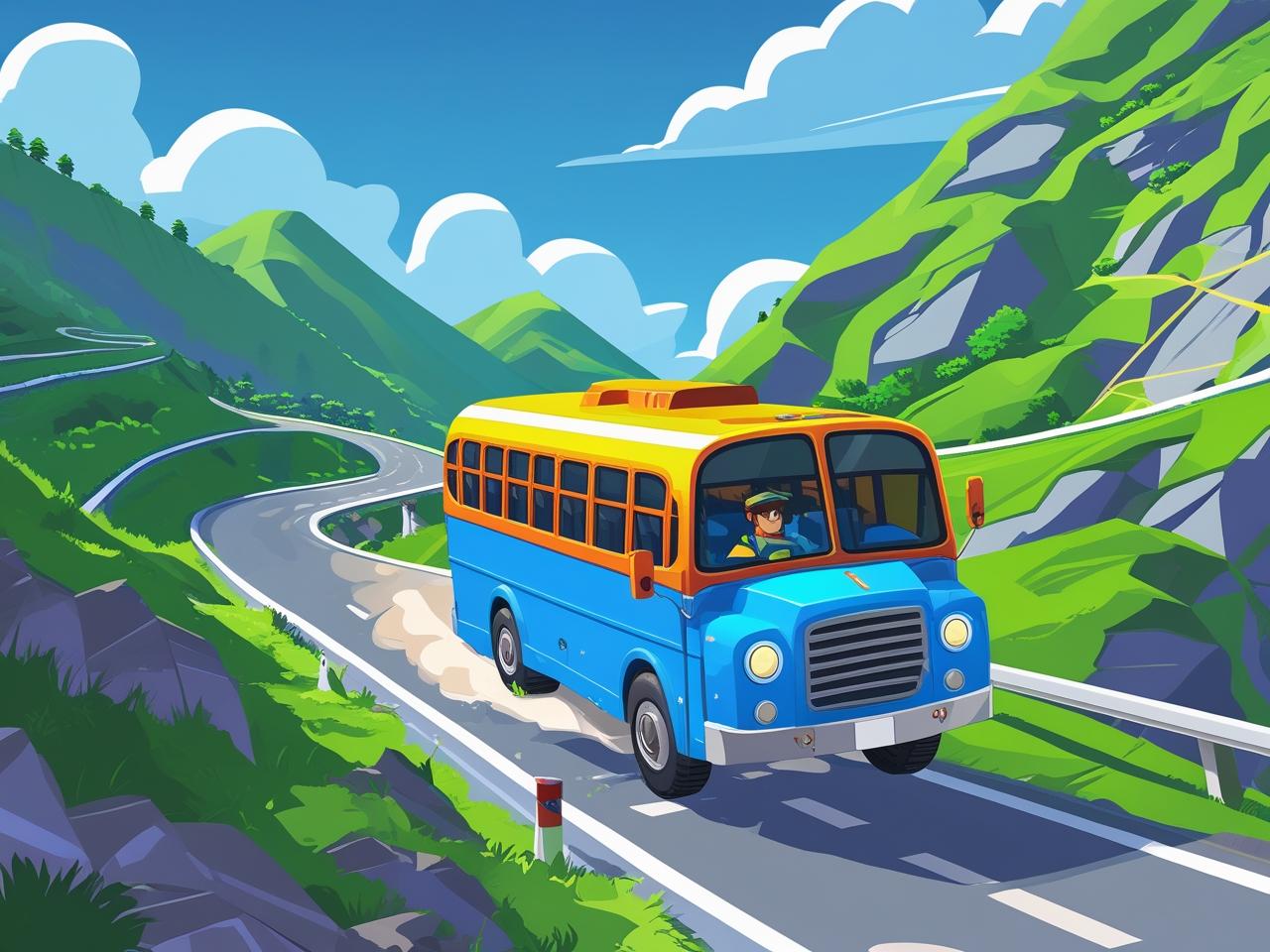 Uphill Bus Drive