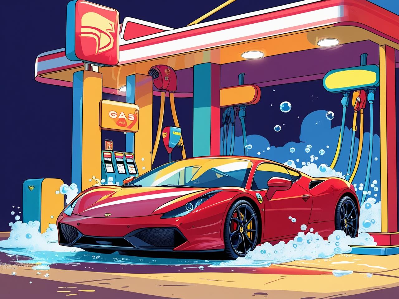 Modern Sports Car Wash 3D